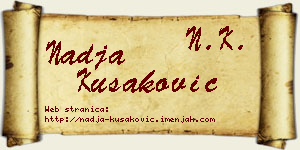 Nadja Kušaković vizit kartica